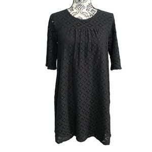 Ella Moss Charcoal Black Lace Women’s Shift Dress Sz-Large